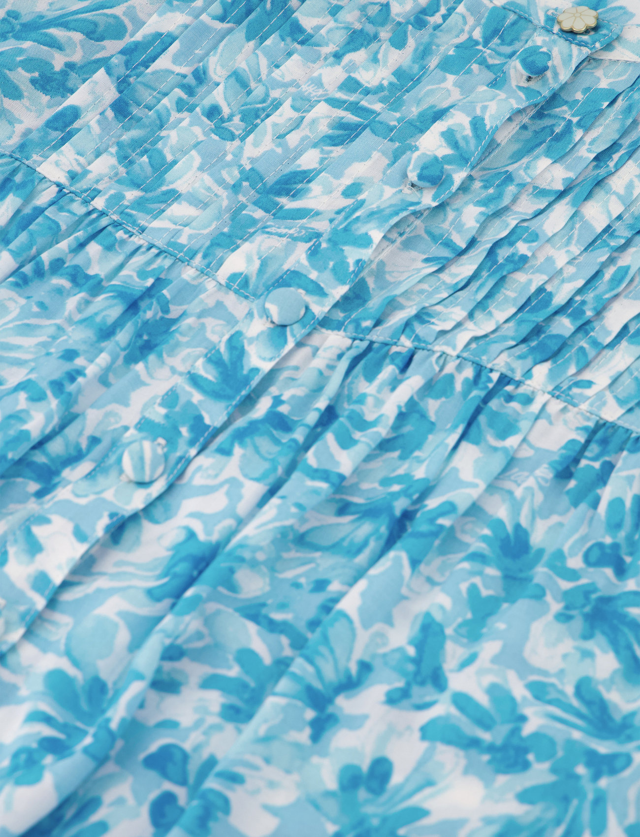 Fabienne Chapot - Bobbie - short-sleeved blouses - cream white/azure bl - 1