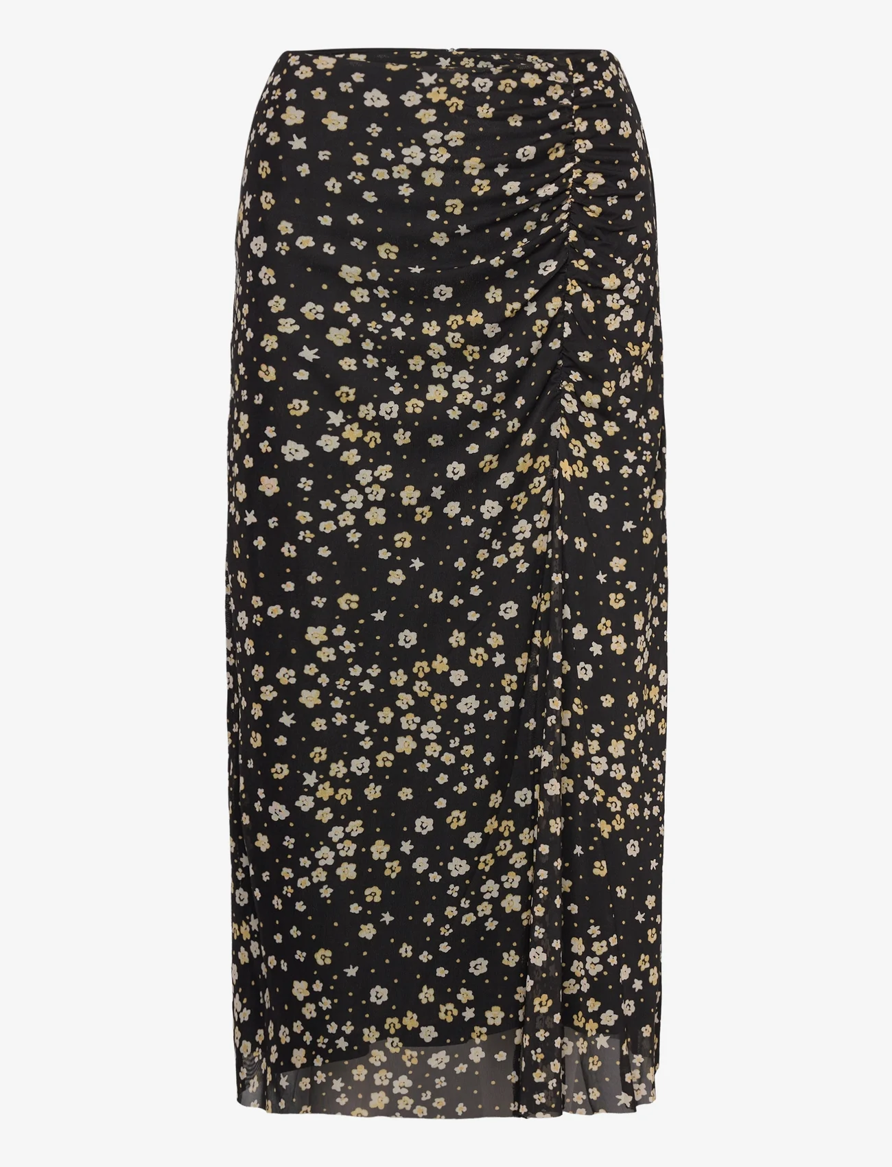 Fabienne Chapot - Jessy Midi Skirt - vidutinio ilgio sijonai - black/dijon yellow - 0
