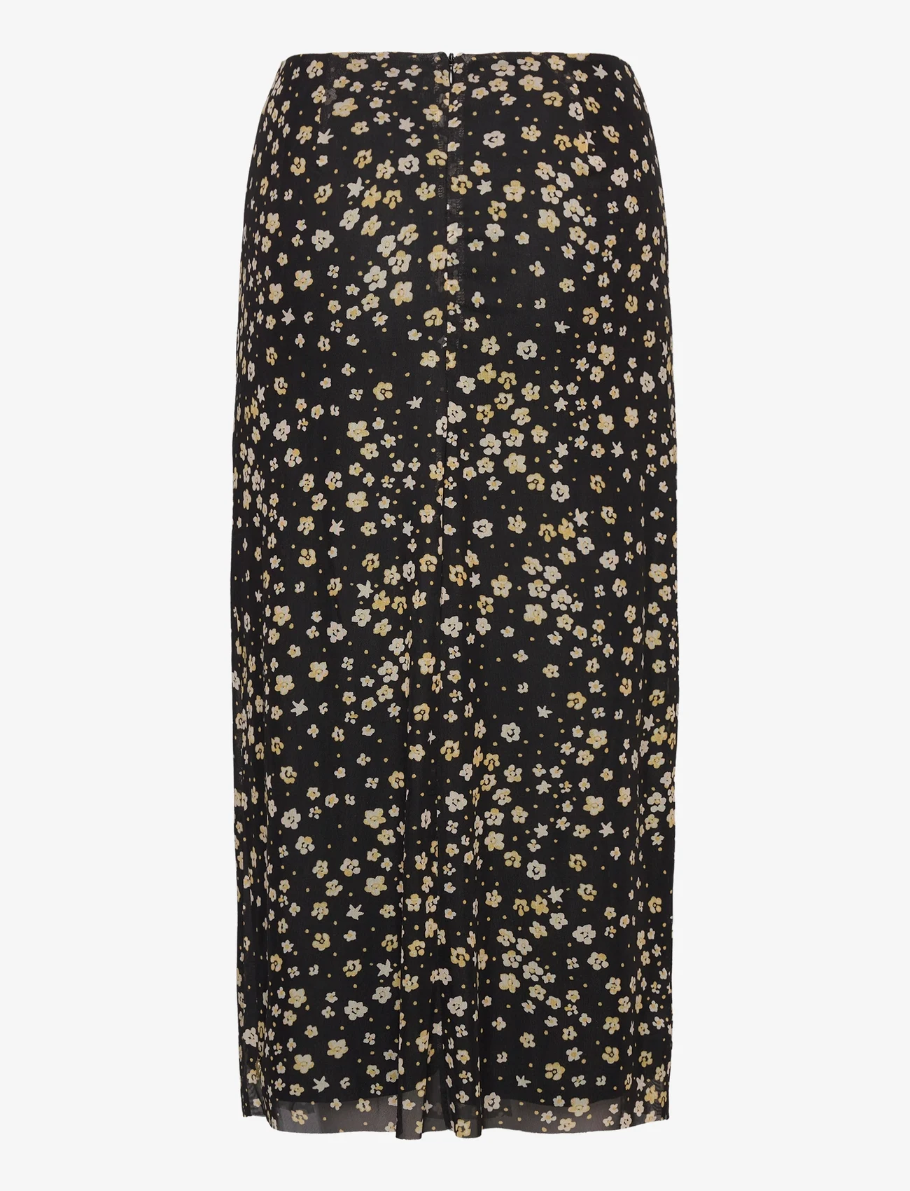 Fabienne Chapot - Jessy Midi Skirt - vidutinio ilgio sijonai - black/dijon yellow - 1