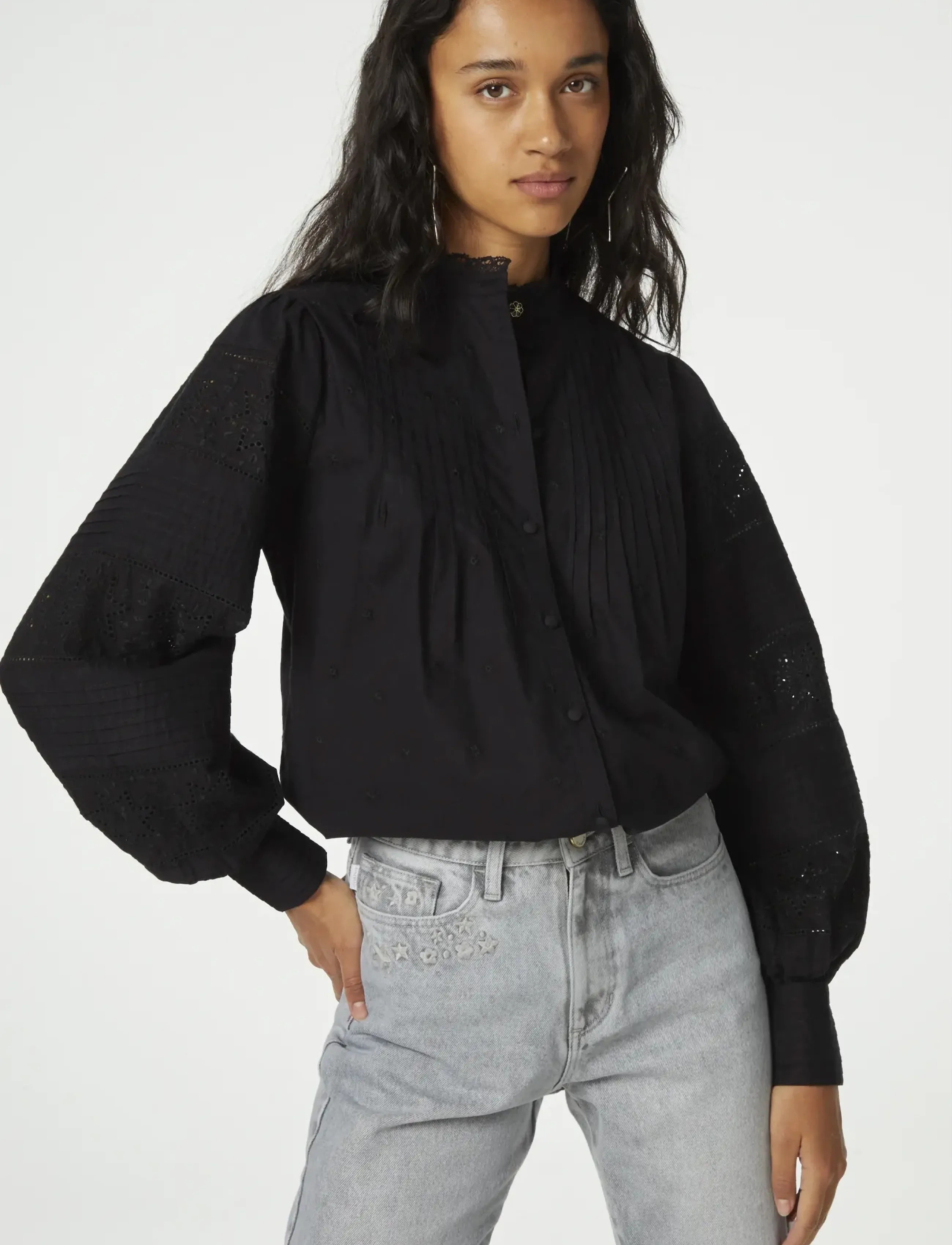 Fabienne Chapot - Fionna Blouse - pikkade varrukatega pluusid - black - 3