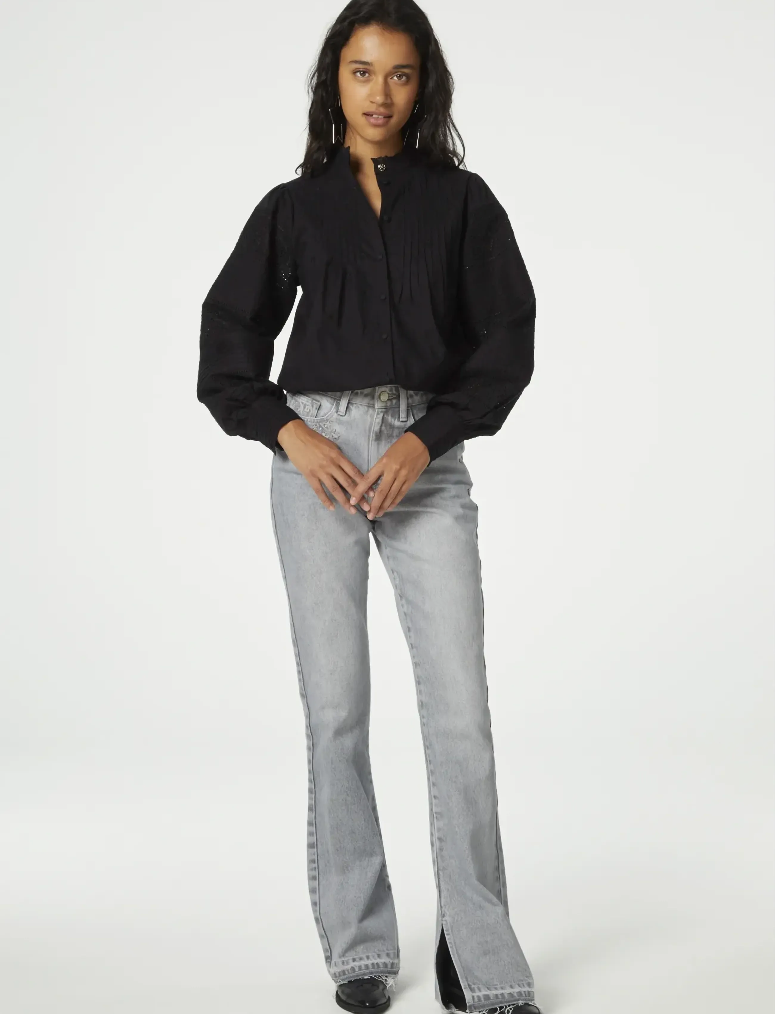 Fabienne Chapot - Fionna Blouse - pikkade varrukatega pluusid - black - 4