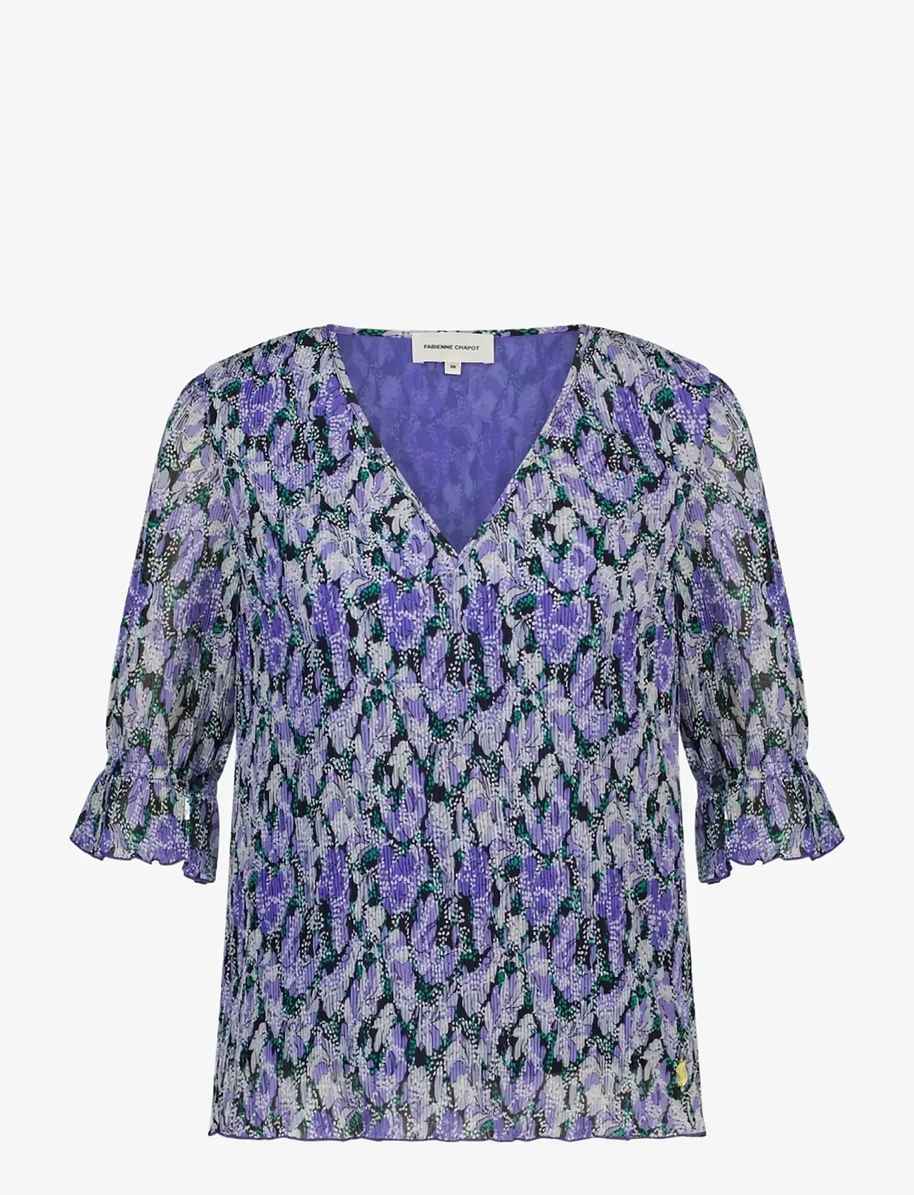 Fabienne Chapot - Paula Top - langærmede toppe - poppy purple/cream w - 0
