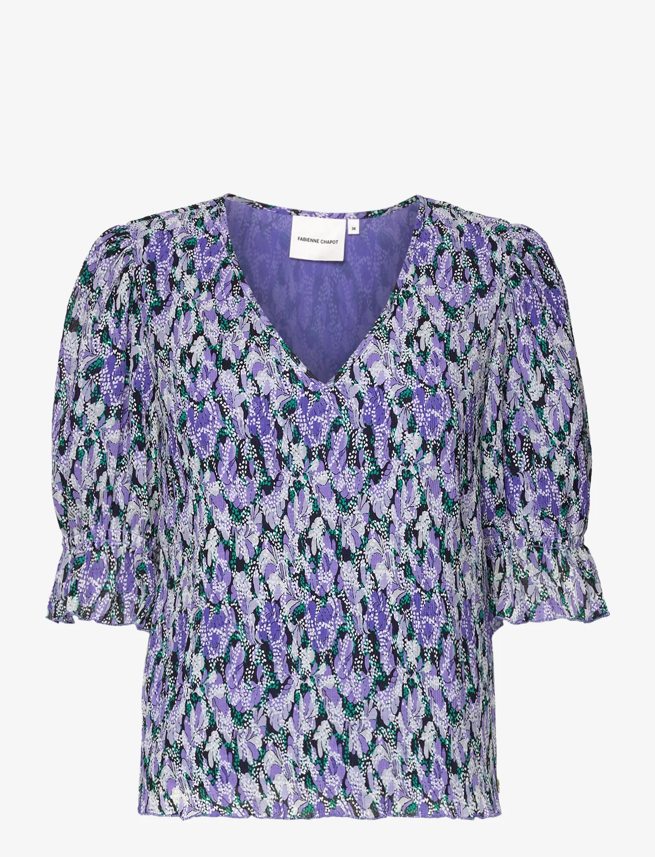 Fabienne Chapot - Jade Top - topy z długimi rękawami - poppy purple/cream w - 0