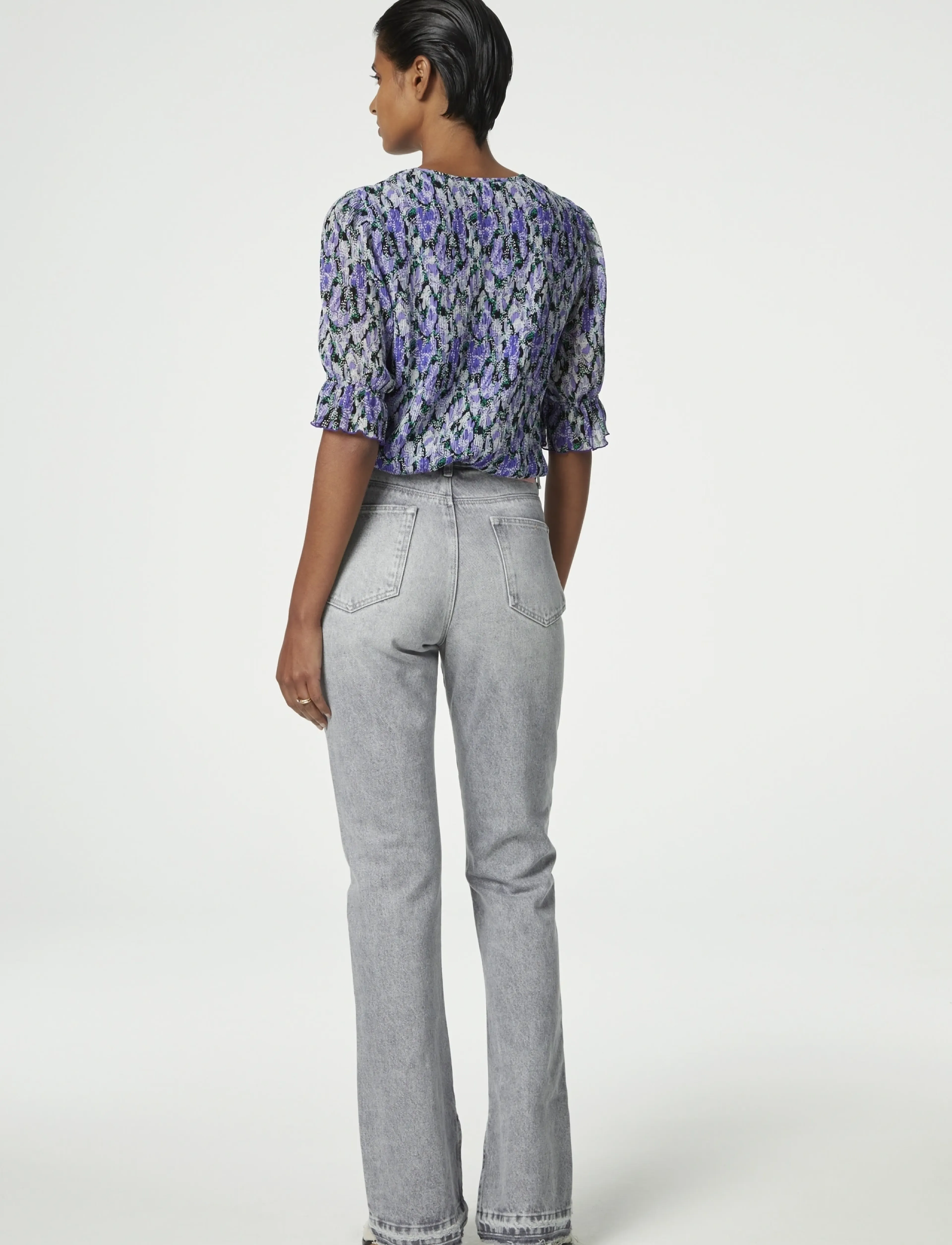 Fabienne Chapot - Jade Top - langærmede toppe - poppy purple/cream w - 3