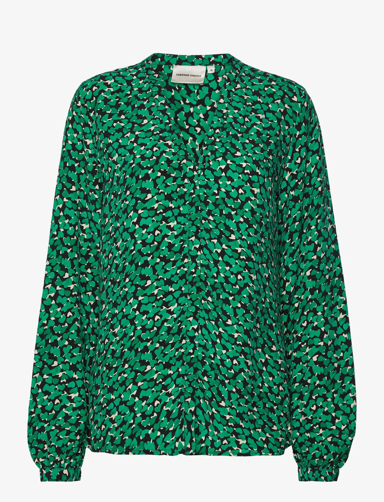 Fabienne Chapot - Frida Blouse - long-sleeved blouses - feeling green/black - 0