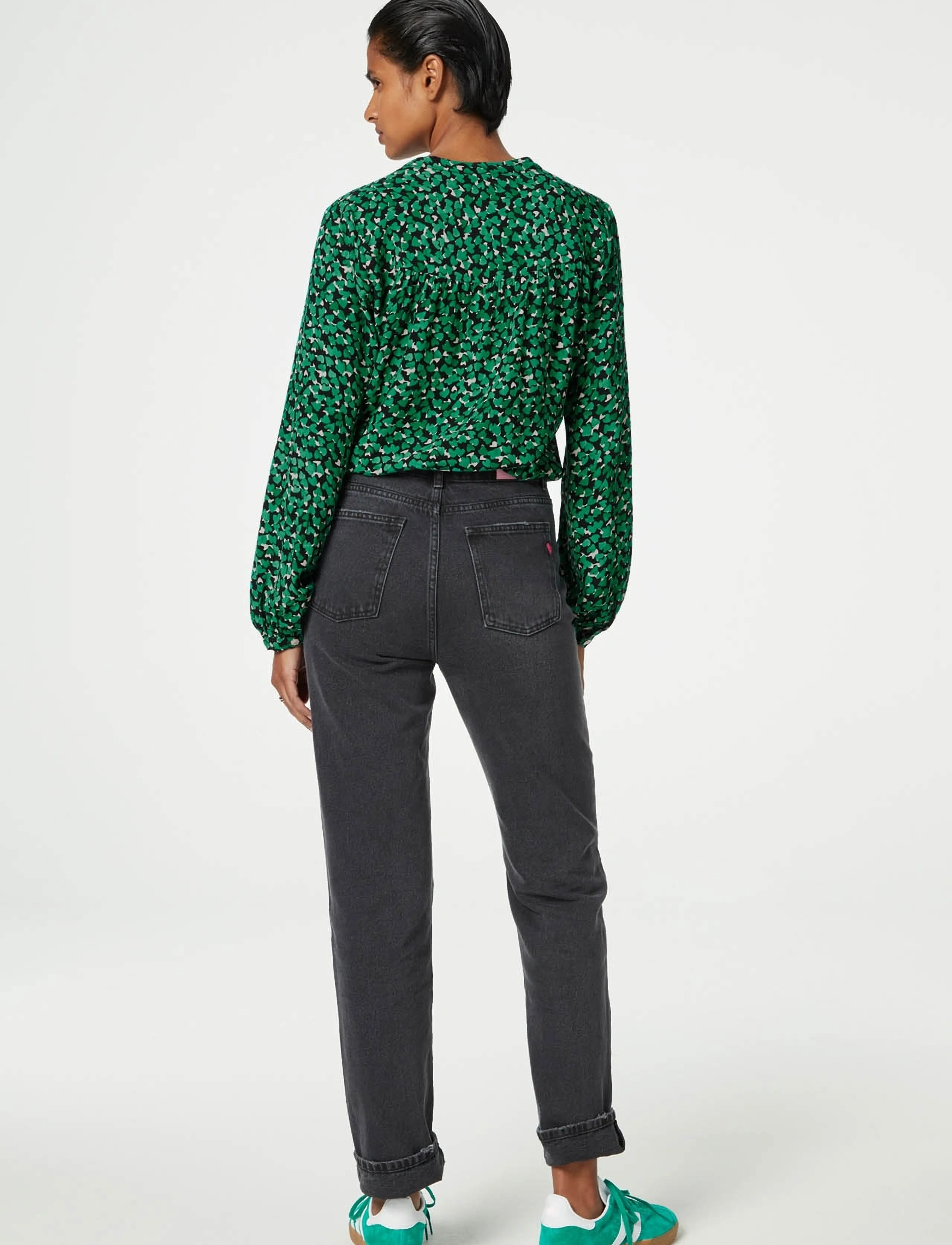 Fabienne Chapot - Frida Blouse - pikkade varrukatega pluusid - feeling green/black - 4