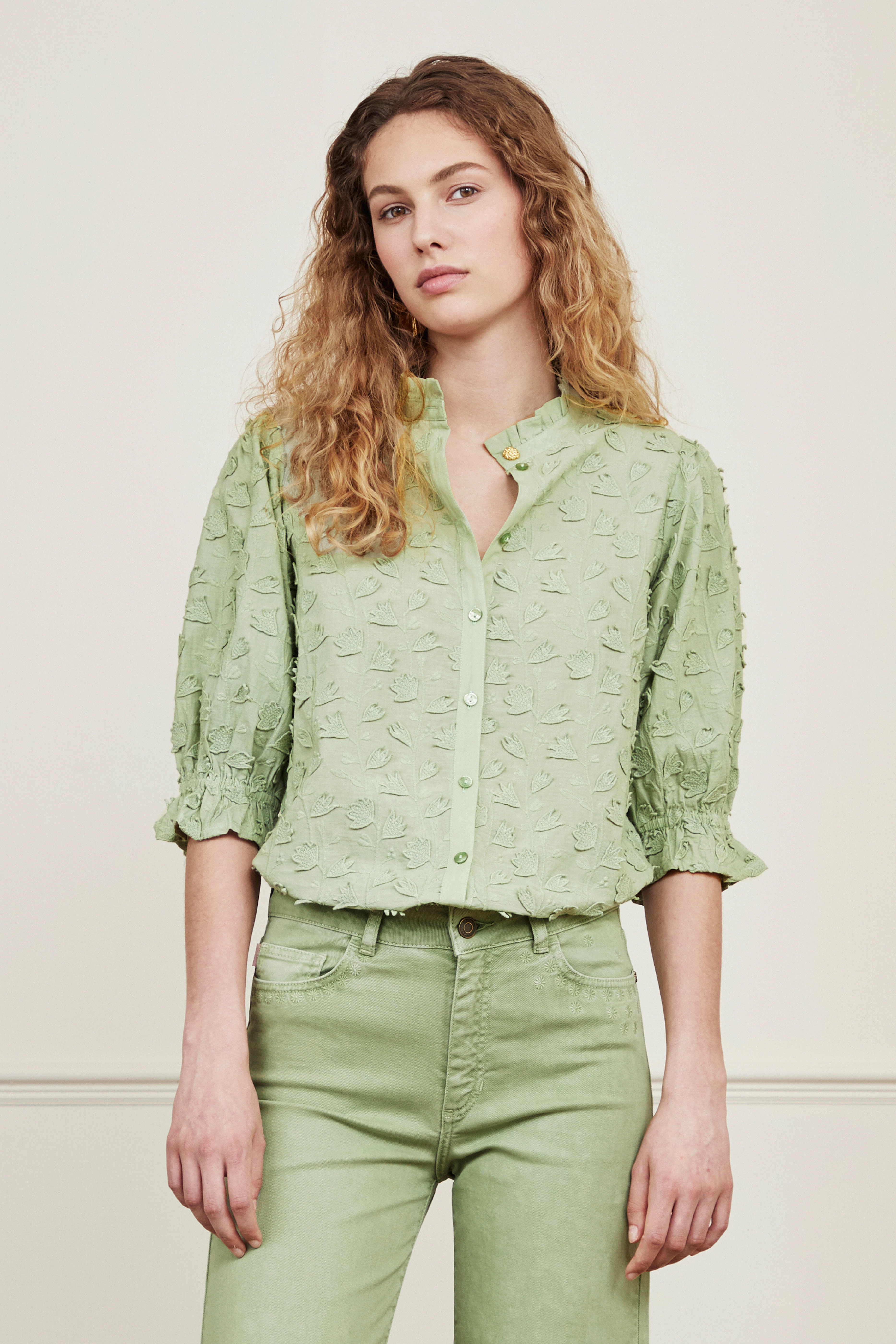 Fabienne Chapot - Kylie Blouse - langärmlige blusen - sassy sage - 3