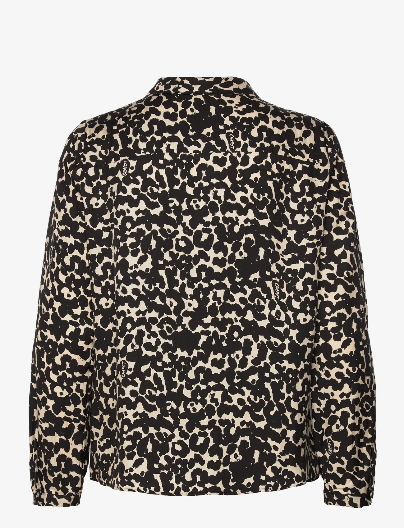 Fabienne Chapot - Sunrise Blouse - long-sleeved blouses - black/oat melange - 1