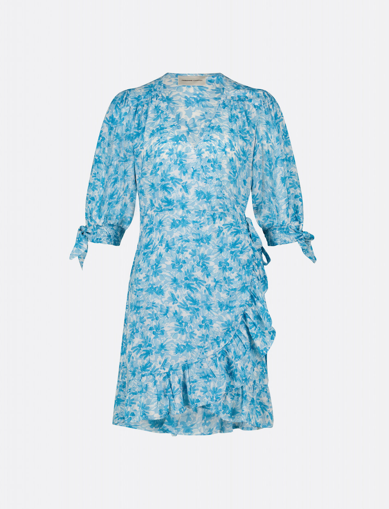 Fabienne Chapot - Channa - wrap dresses - cream white/azure bl - 0