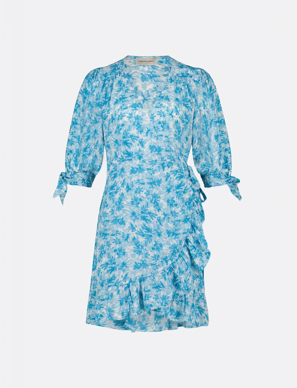 Fabienne Chapot - Channa - wrap dresses - cream white/azure bl - 0