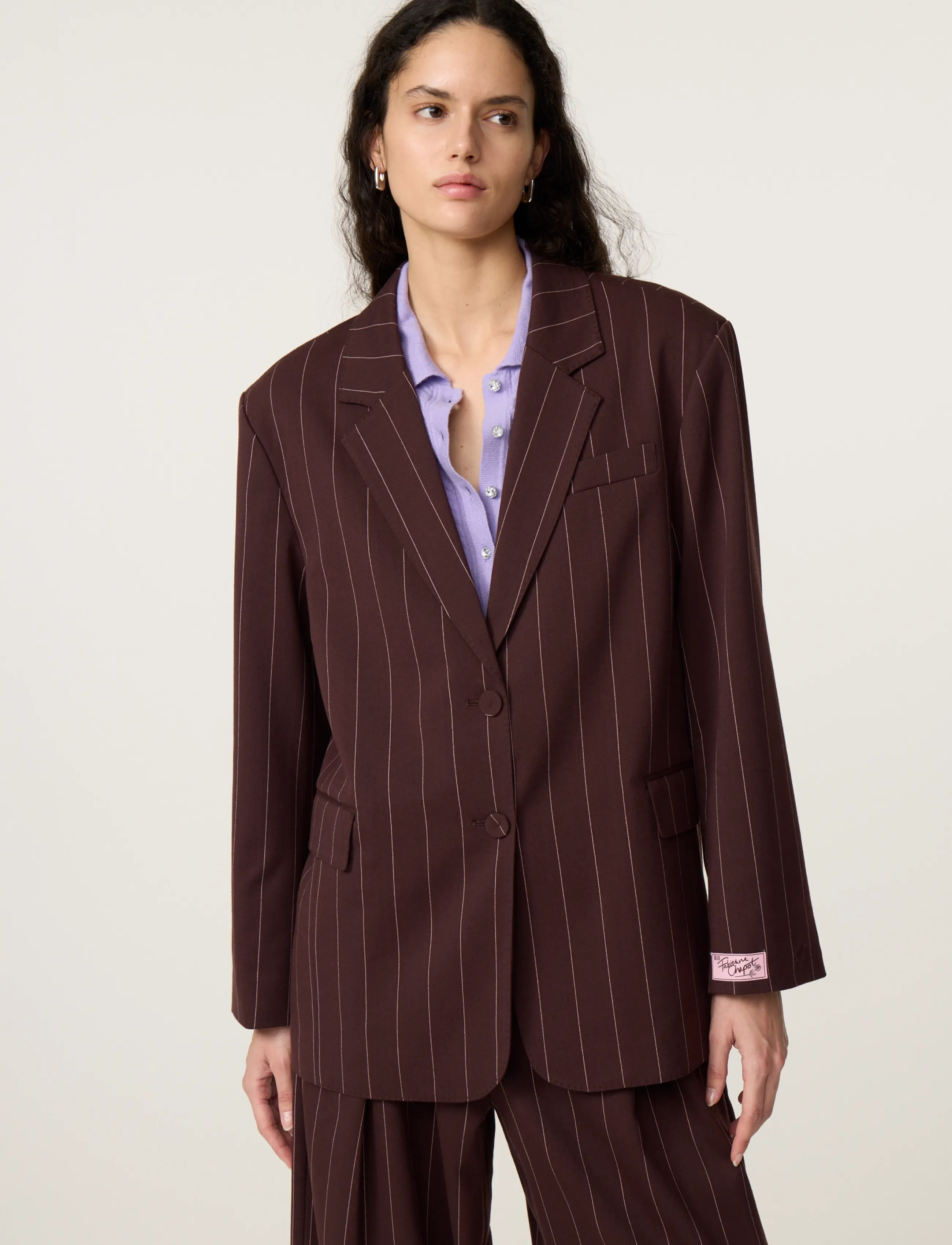 Fabienne Chapot - Henry Blazer - single breasted blazers - brown/pink rose - 4