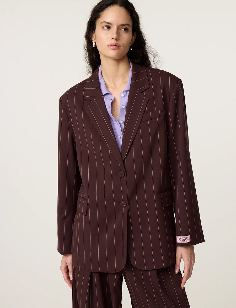 Fabienne Chapot - Henry Blazer - single breasted blazers - brown/pink rose - 4