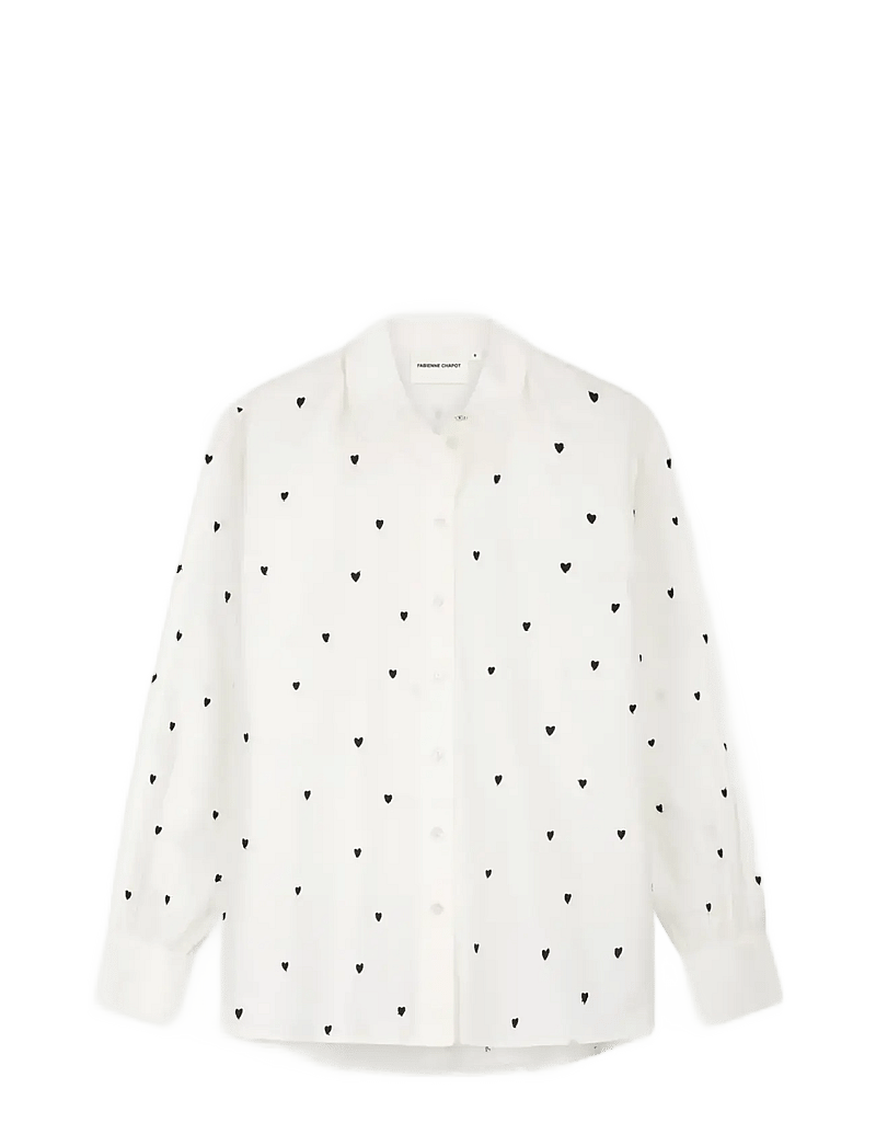 Fabienne Chapot - Dina Blouse - langärmlige hemden - cosy white/black - 0