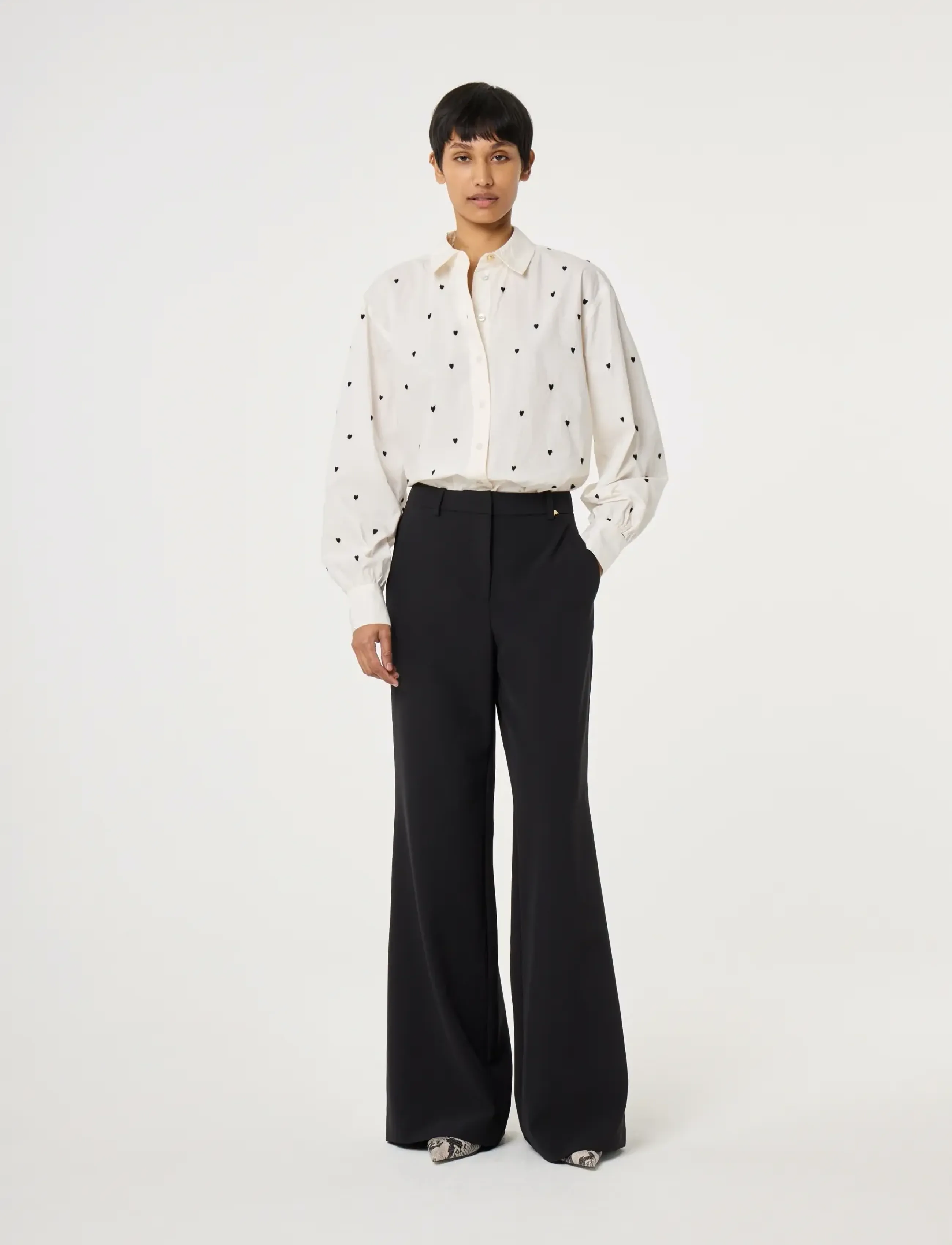 Fabienne Chapot - Dina Blouse - langärmlige hemden - cosy white/black - 3