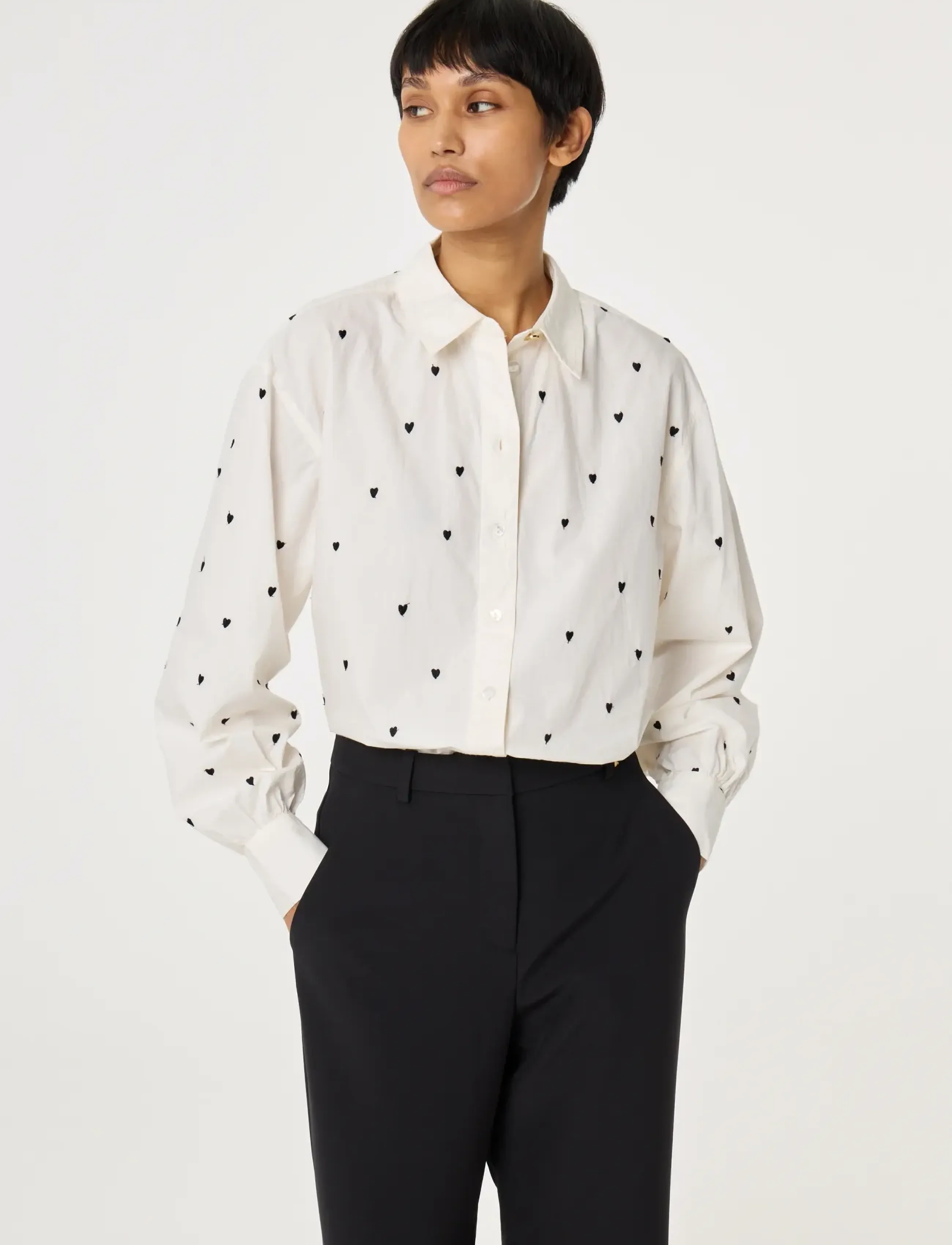 Fabienne Chapot - Dina Blouse - langärmlige hemden - cosy white/black - 4