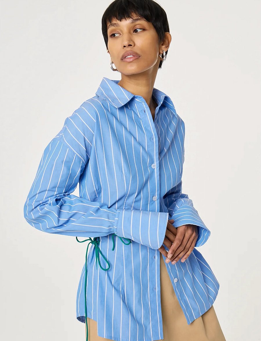 Fabienne Chapot - Indra Blouse - long-sleeved shirts - marina blue/cosy white - 4