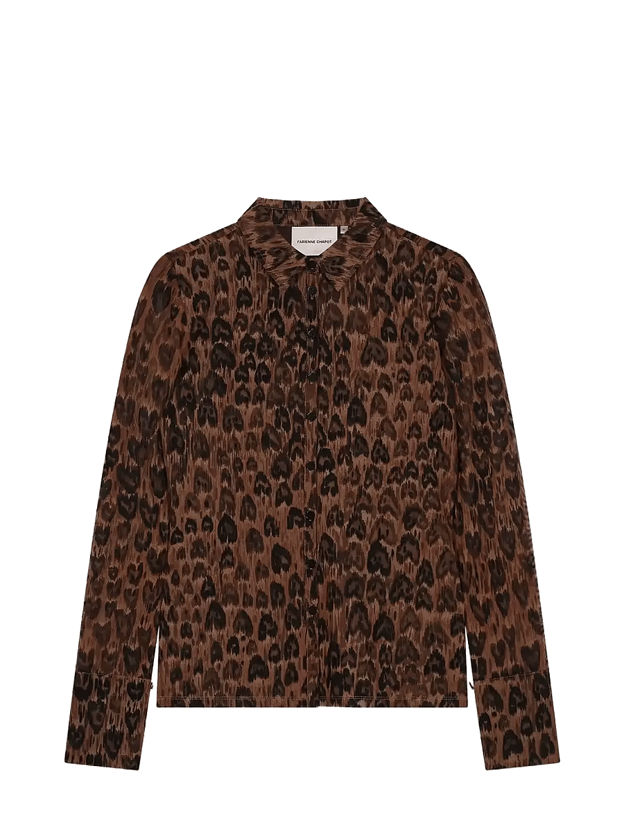 Fabienne Chapot - Kevis Blouse - pitkähihaiset puserot - burnt sugar/black - 1