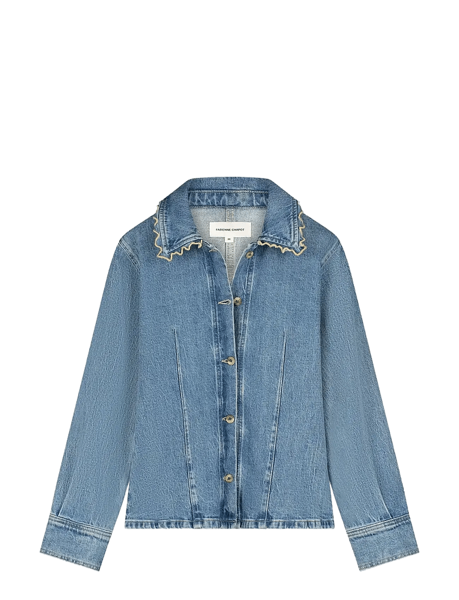 Fabienne Chapot - Inda Blouse - denim shirts - mid blue - 1