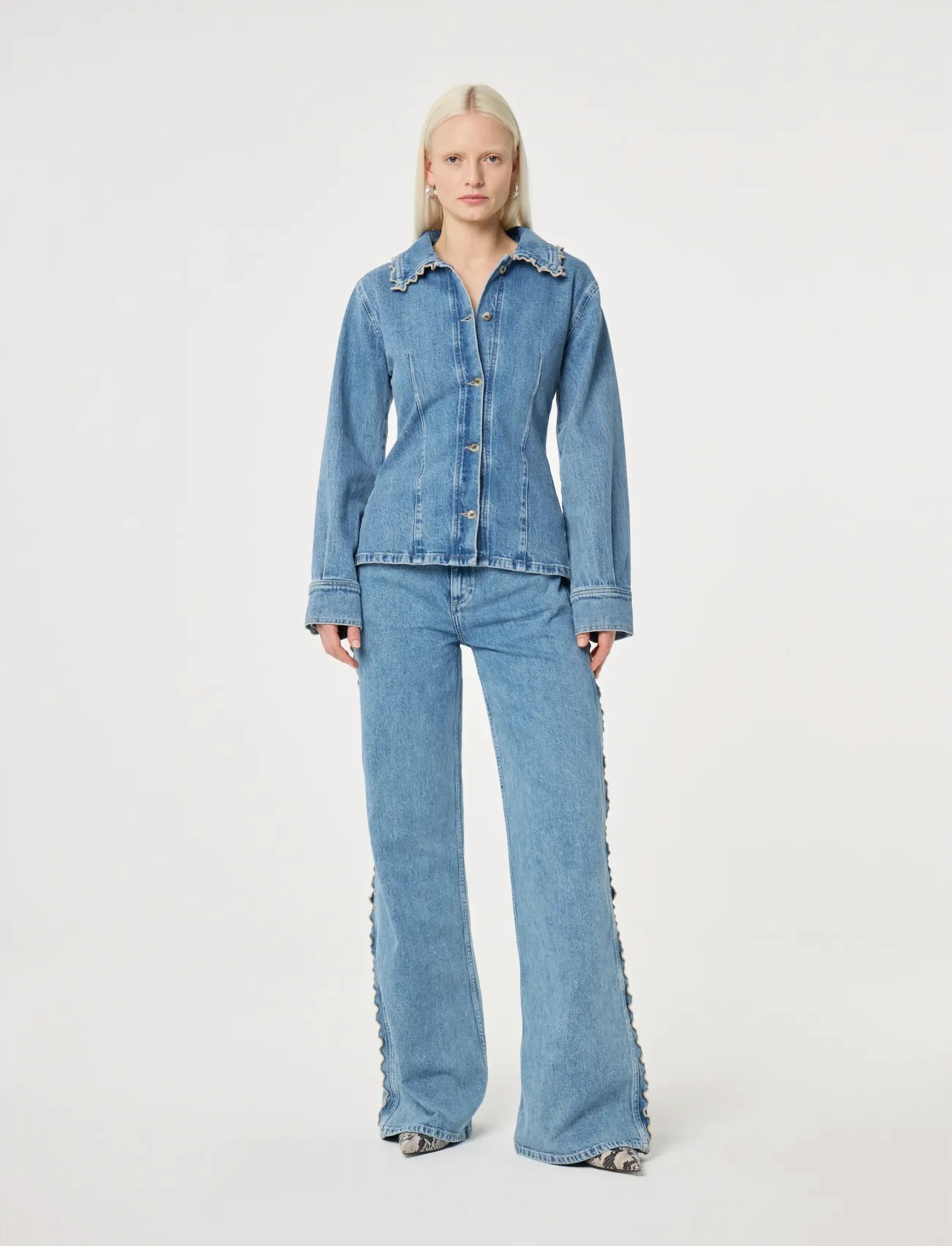 Fabienne Chapot Inda Blouse, 34, Shirts, Blau - Denim Frauen