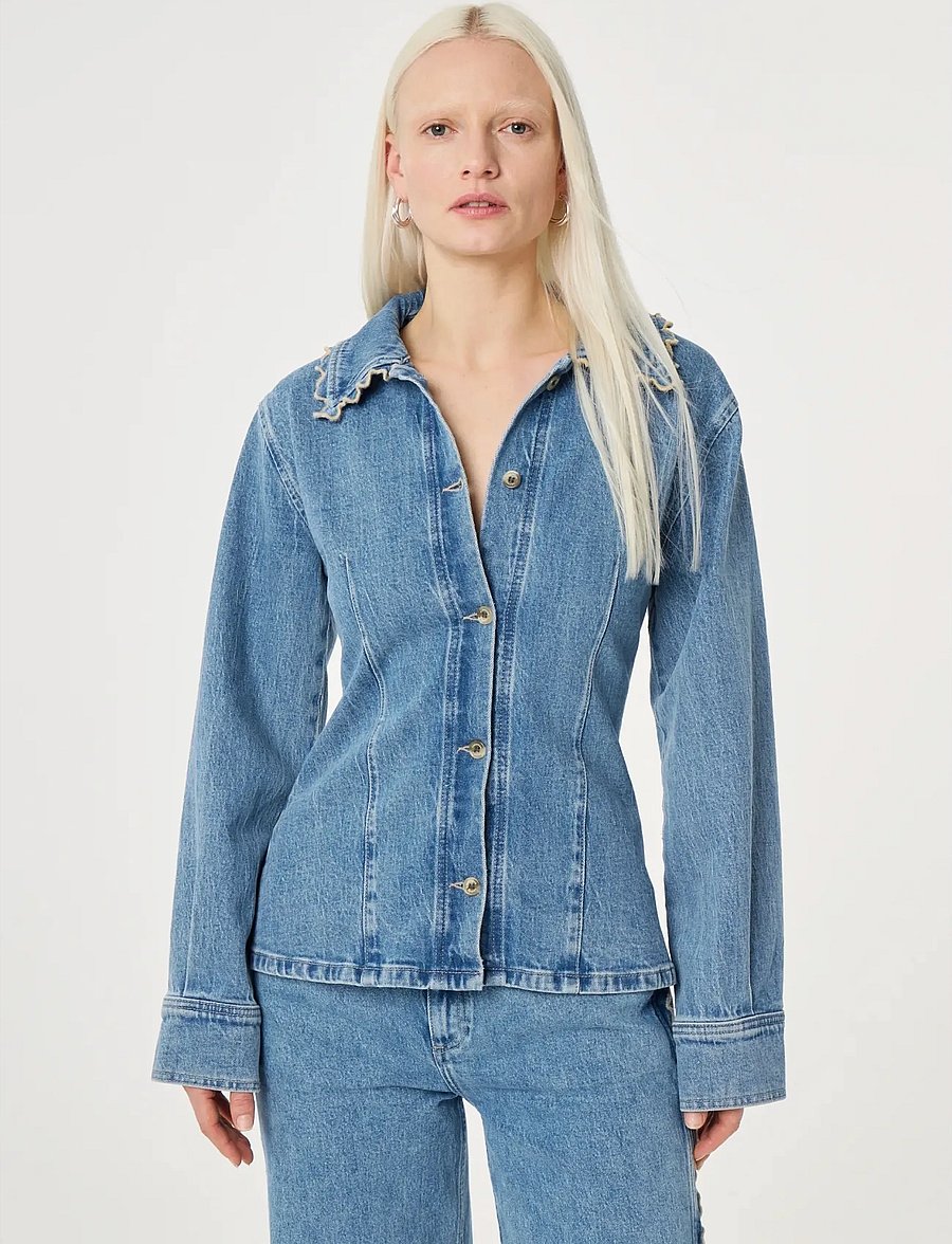 Fabienne Chapot - Inda Blouse - denim shirts - mid blue - 2