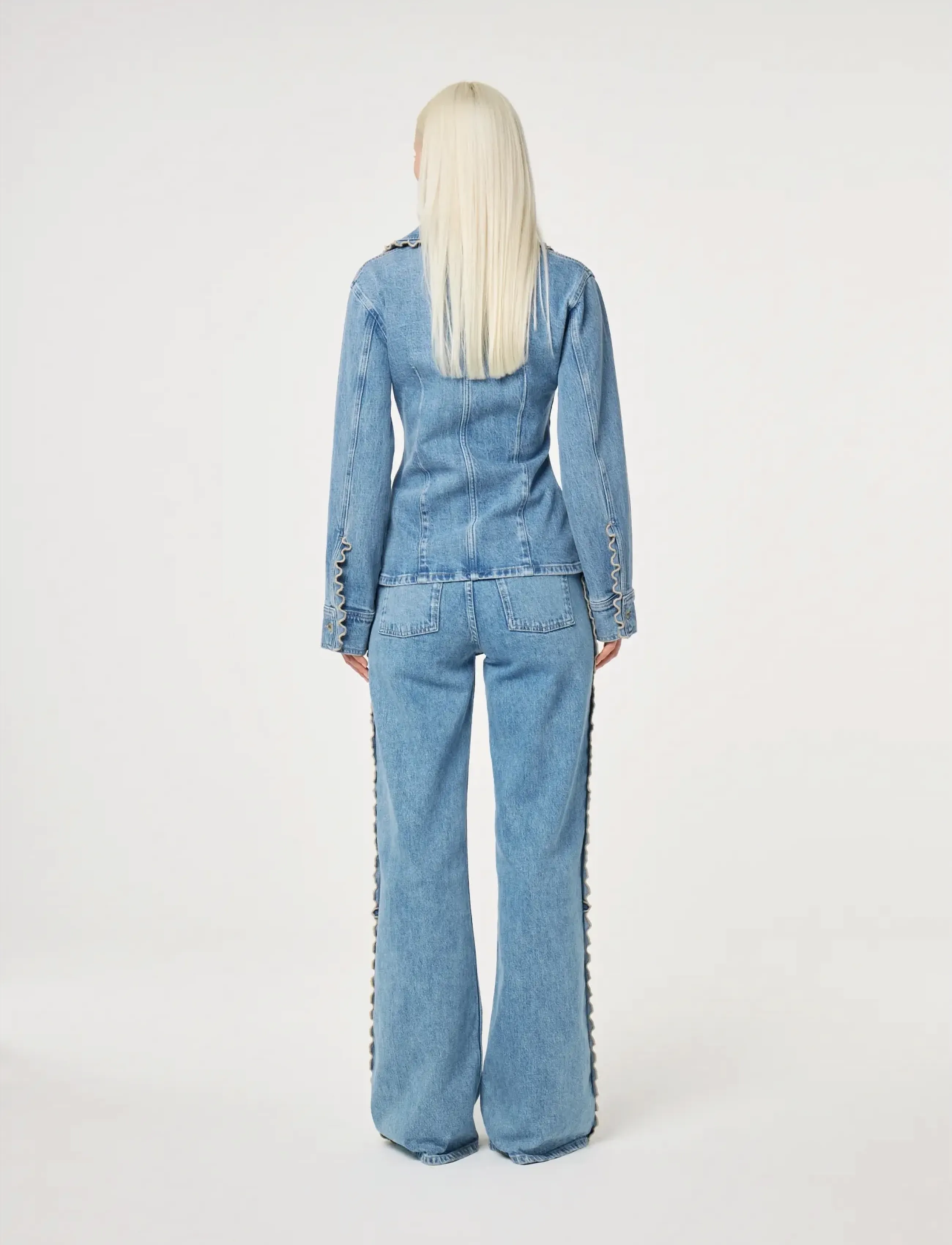 Fabienne Chapot - Inda Blouse - denim shirts - mid blue - 3