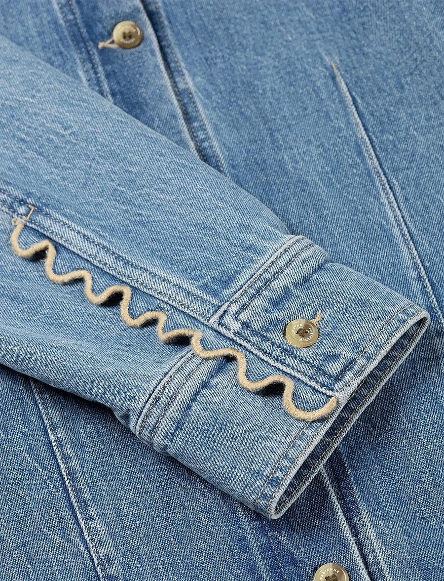 Fabienne Chapot - Inda Blouse - denim shirts - mid blue - 4