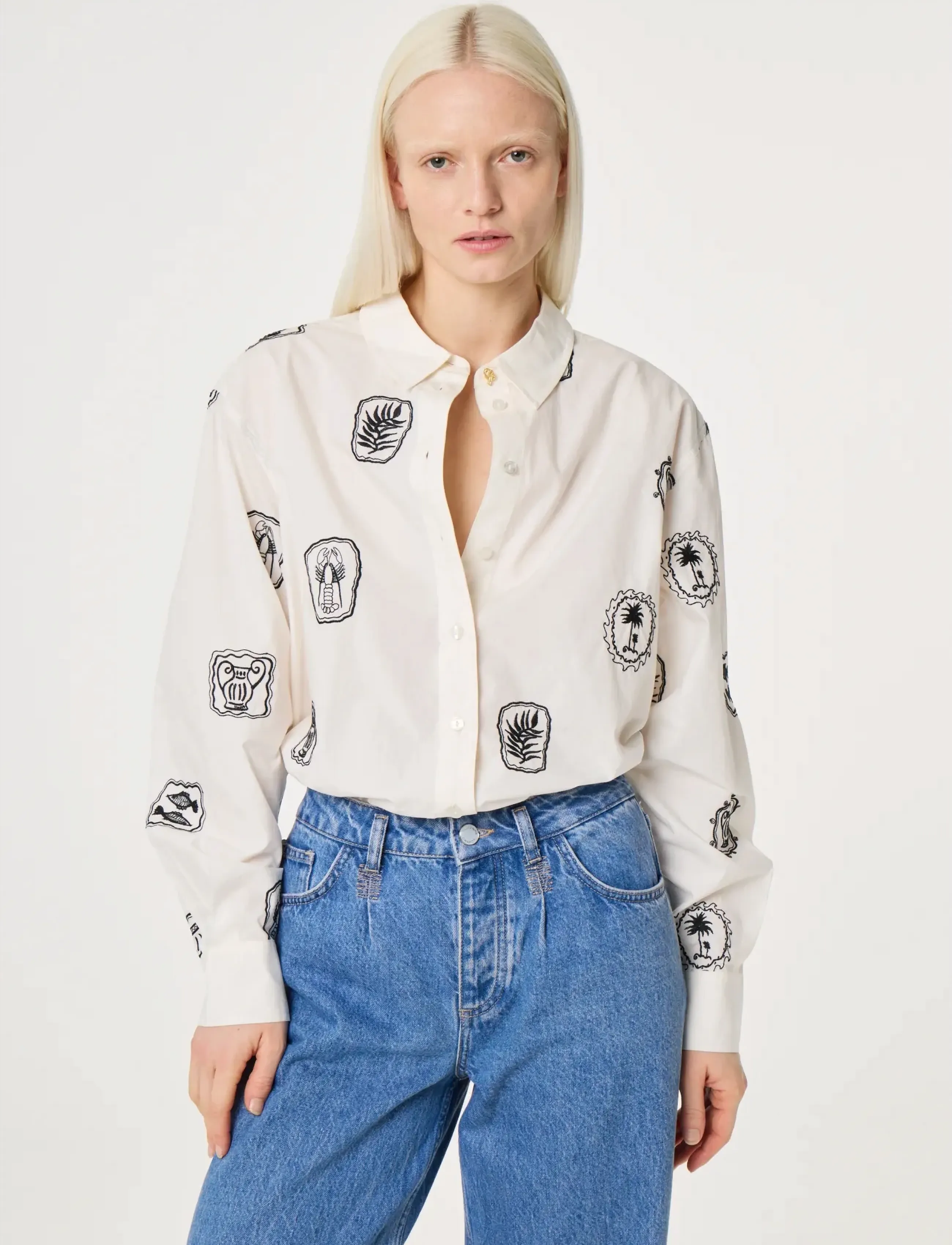 Fabienne Chapot - Alex Blouse - långärmade skjortor - cosy white - 2