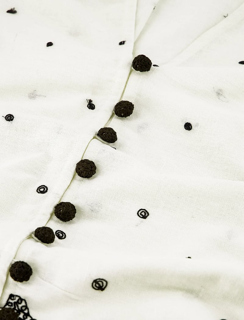 Fabienne Chapot - Tylera Blouse - kortärmade blusar - cosy white/black - 5