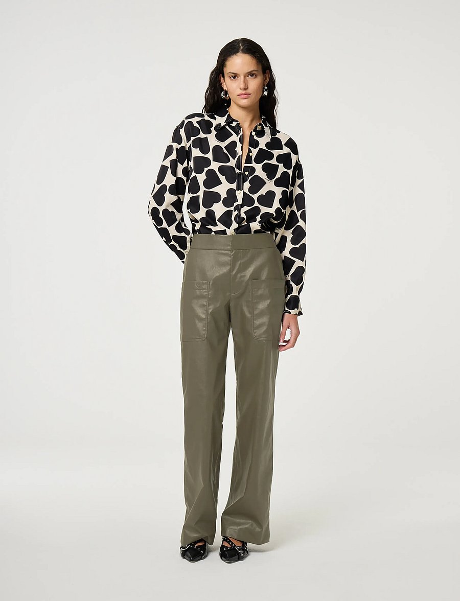 Fabienne Chapot - Aniko Blouse - kurzärmlige hemden - love print - 0