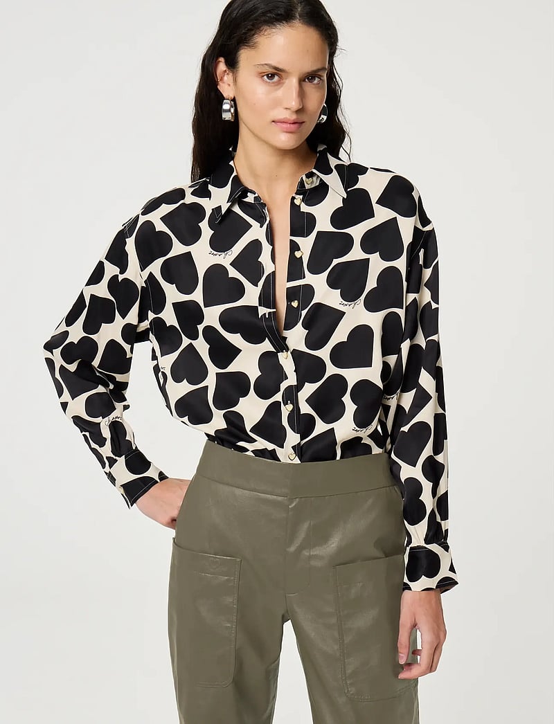Fabienne Chapot - Aniko Blouse - kurzärmlige hemden - love print - 3