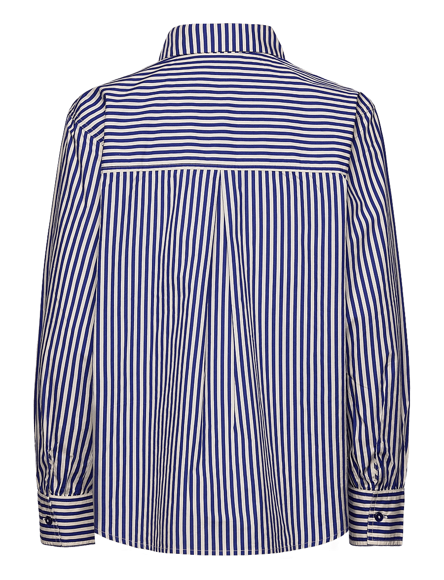 Fabienne Chapot - Alex Heart Blouse - long-sleeved shirts - cosy white/royal cobalt - 2
