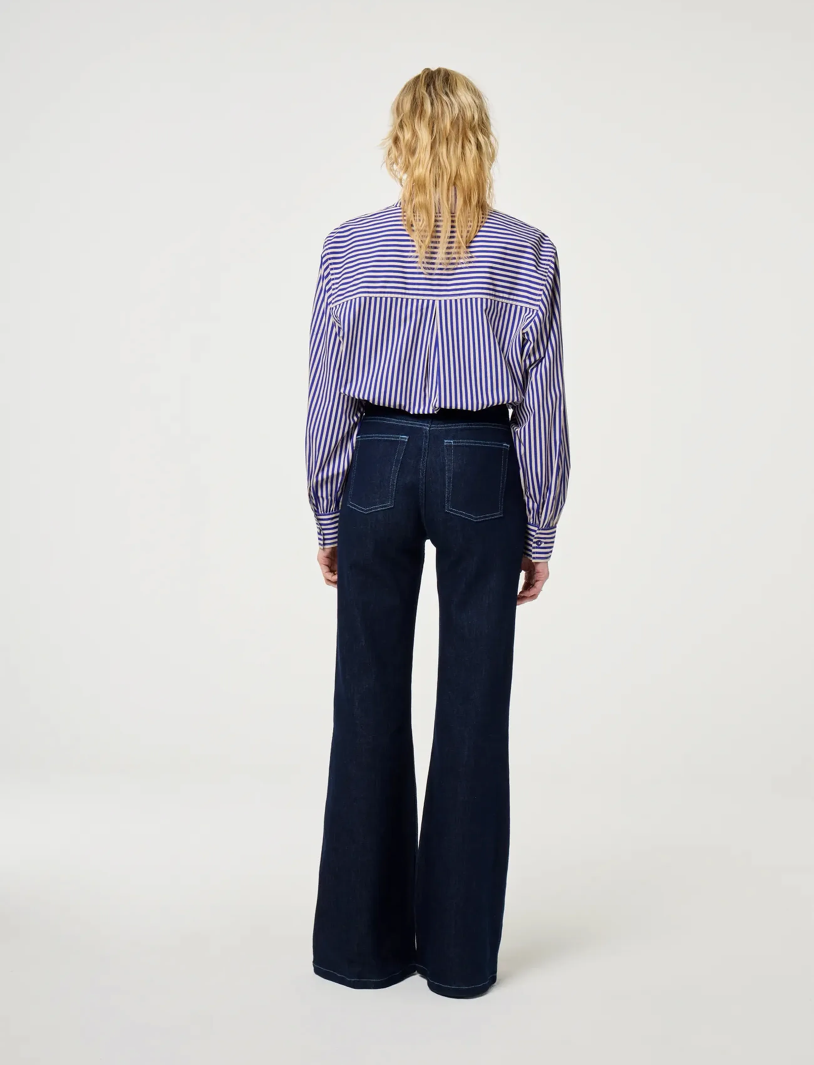 Fabienne Chapot - Alex Heart Blouse - langærmede bluser - cosy white/royal cobalt - 4