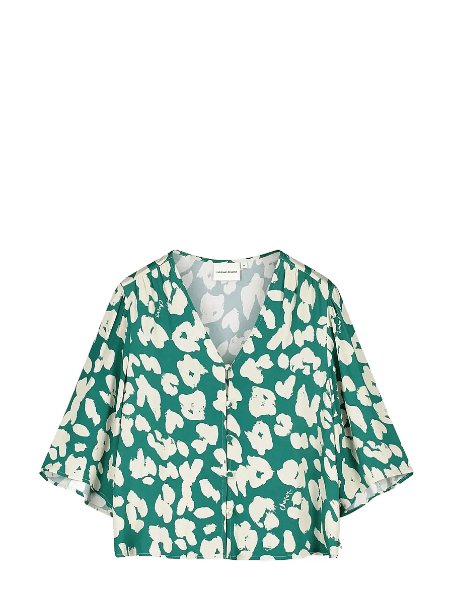 Fabienne Chapot - Starlet Blouse - kortärmade blusar - evergreen/cosy white - 1