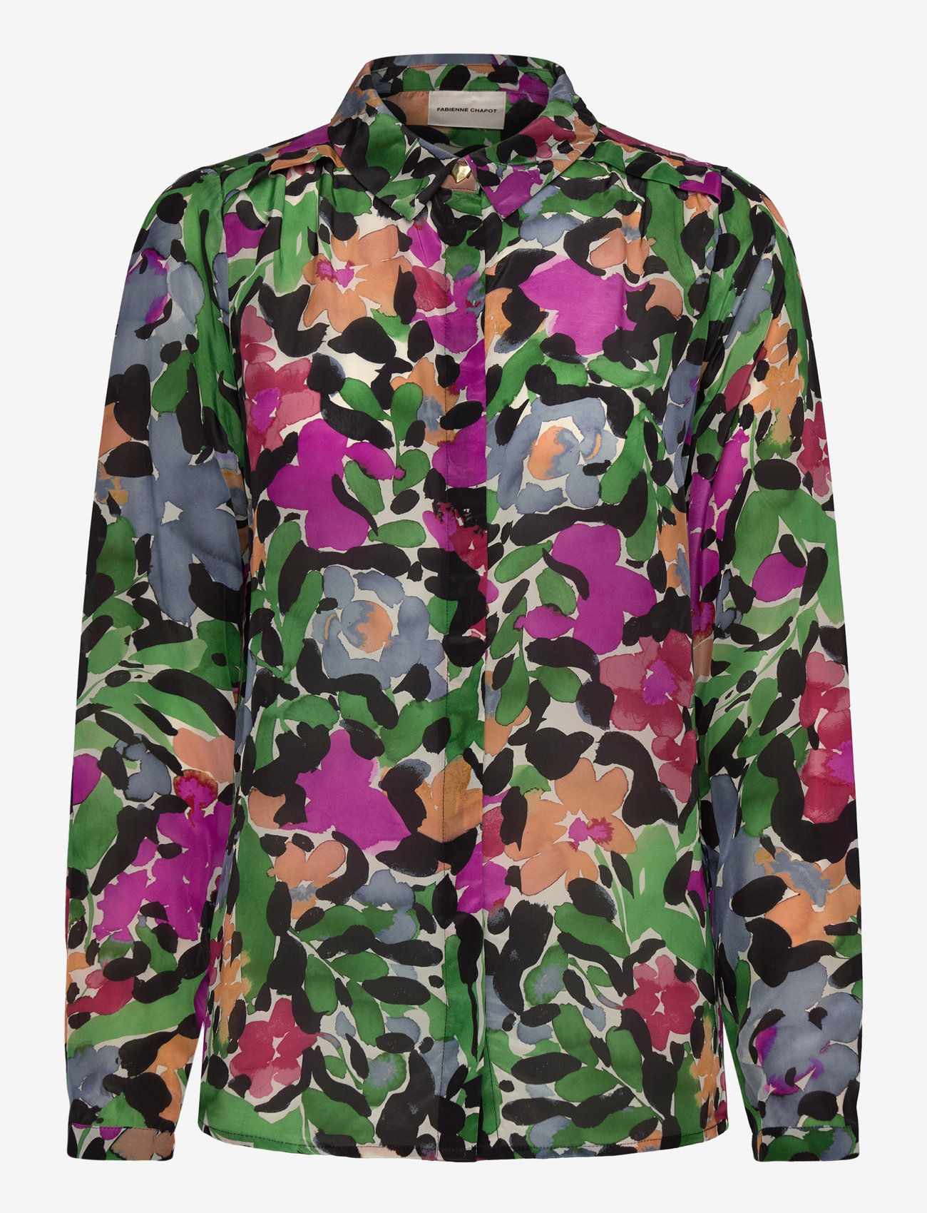 Fabienne Chapot - Sunrise Blouse - langærmede bluser - black/vintage rose - 0