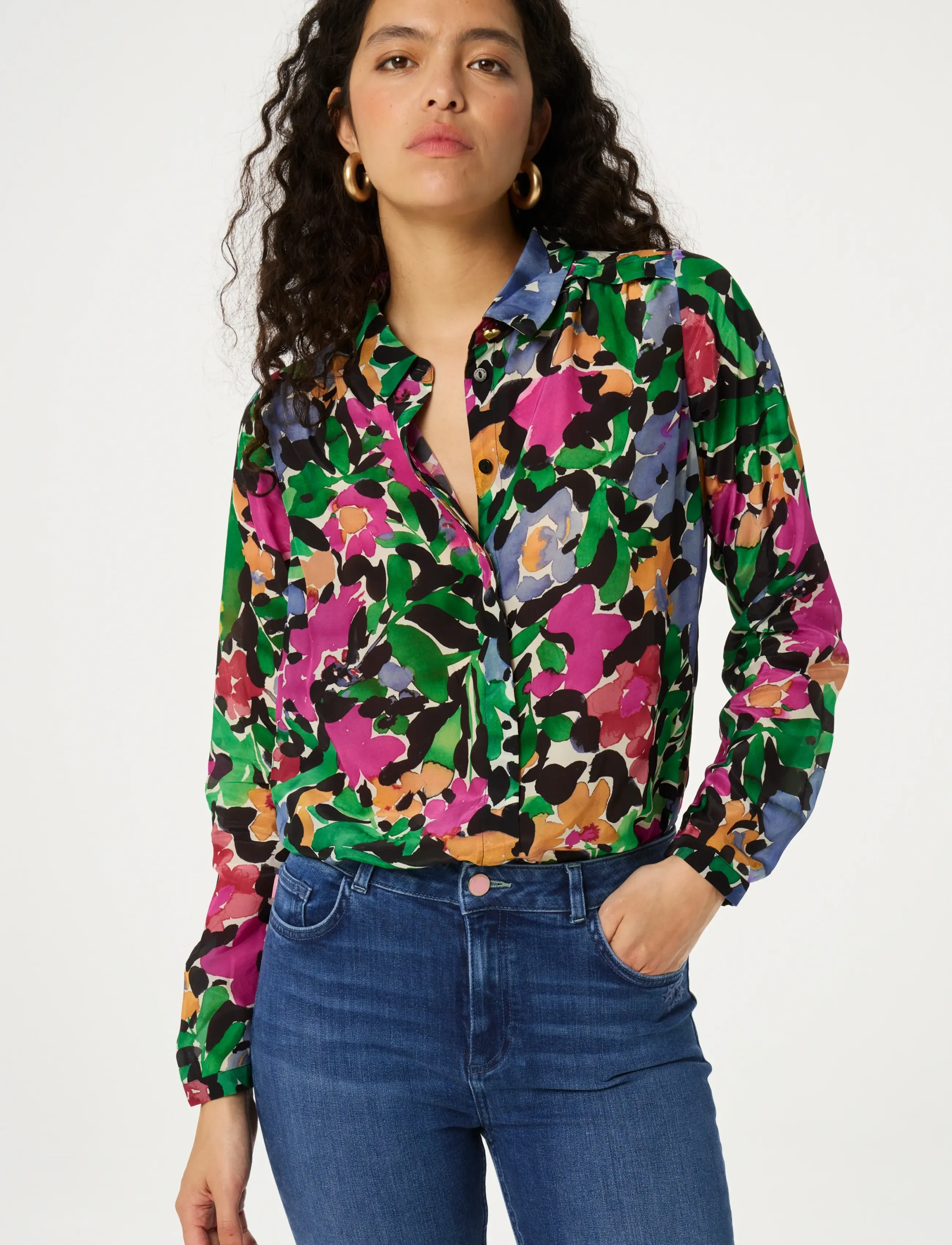 Fabienne Chapot - Sunrise Blouse - pitkähihaiset puserot - black/vintage rose - 3