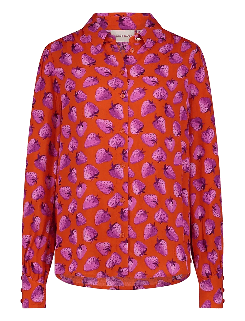 Fabienne Chapot - Coco Blouse - långärmade blusar - tangerine/pink dream - 1