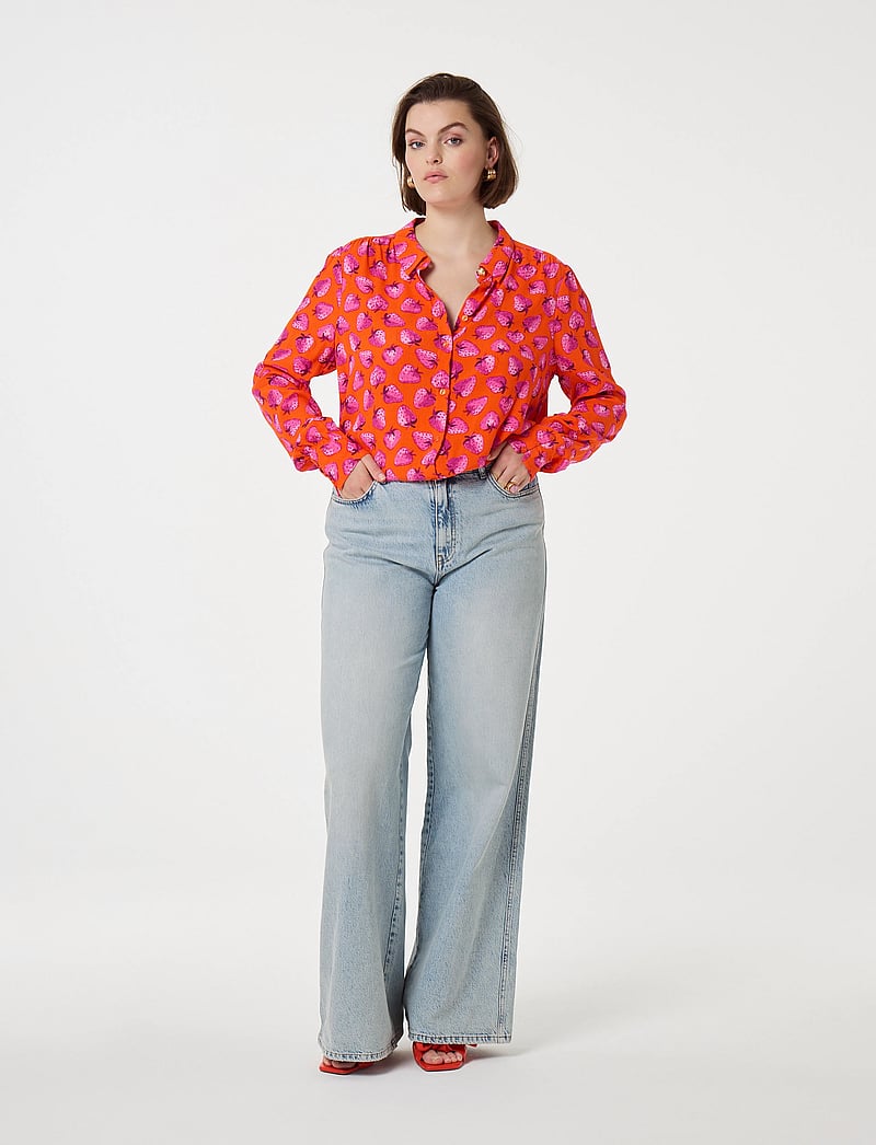 Fabienne Chapot - Coco Blouse - långärmade blusar - tangerine/pink dream - 3