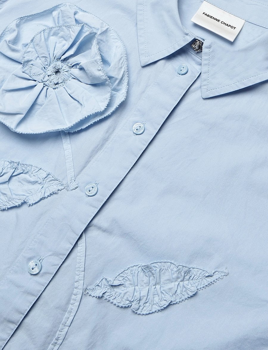 Fabienne Chapot - Alex Blouse - langärmlige hemden - icey blue - 5