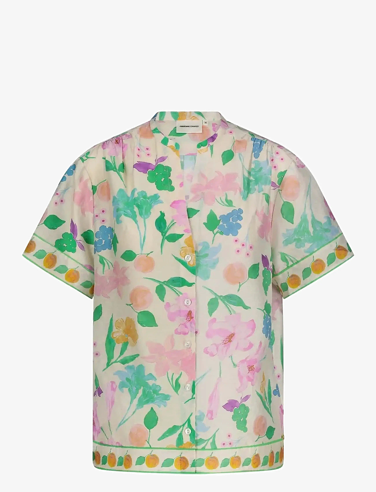 Fabienne Chapot - Brock Blouse - lühikeste varrukatega pluusid - warm white/green glo - 0