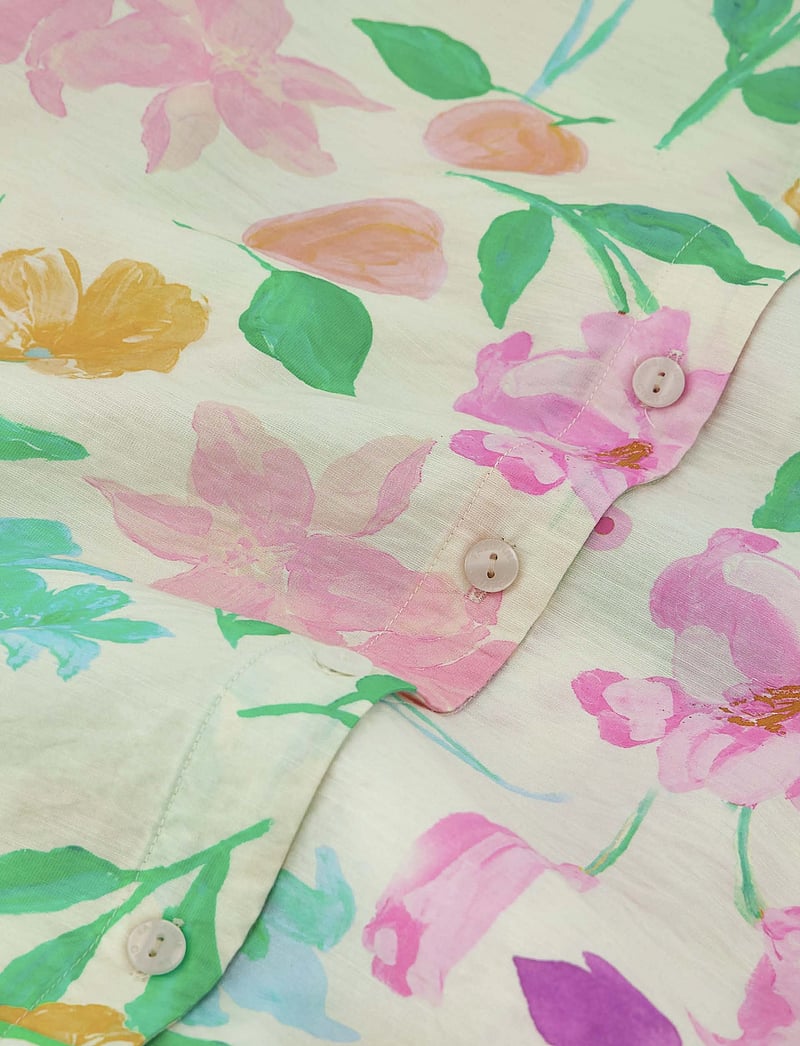 Fabienne Chapot - Brock Blouse - lühikeste varrukatega pluusid - warm white/green glo - 1