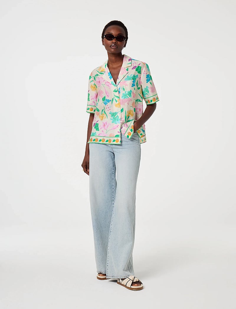 Fabienne Chapot - Brock Blouse - lühikeste varrukatega pluusid - warm white/green glo - 3