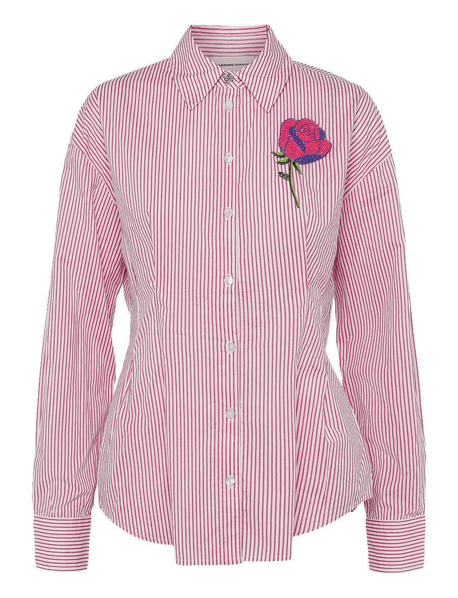 Fabienne Chapot - Irina Blouse - long sleeved blouses - pink/cosy white - 0