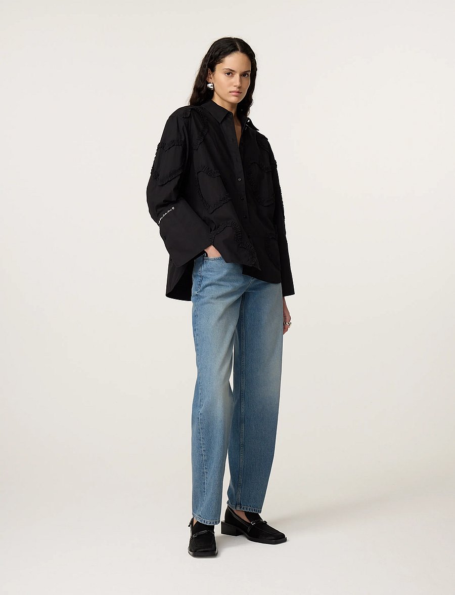 Fabienne Chapot - Horace Blouse - langärmlige hemden - black - 0