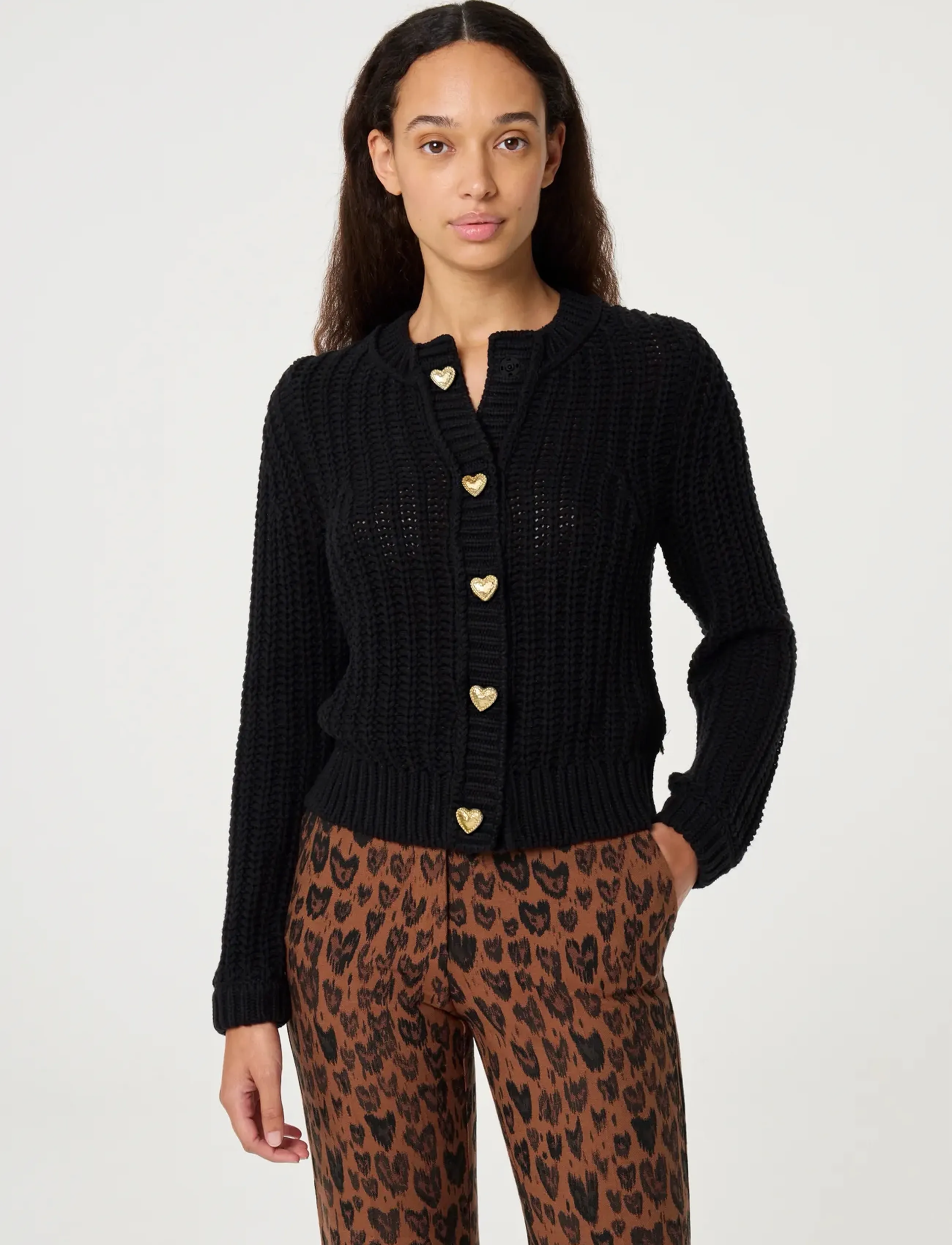 Fabienne Chapot Sun Cardigan, XS, Black, Strik > Cardigans, Dame