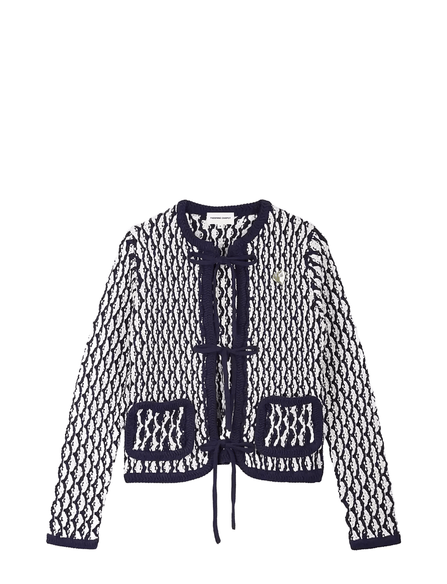 Fabienne Chapot - Balou Cardigan - strickjacken - cosy white/navy - 0