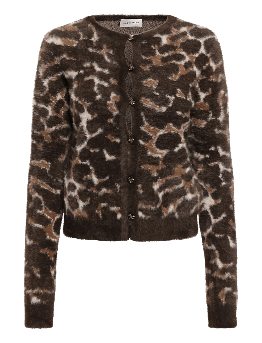 Fabienne Chapot - Henry Leopard Cardigan - strickjacken - toffee/camel club - 1