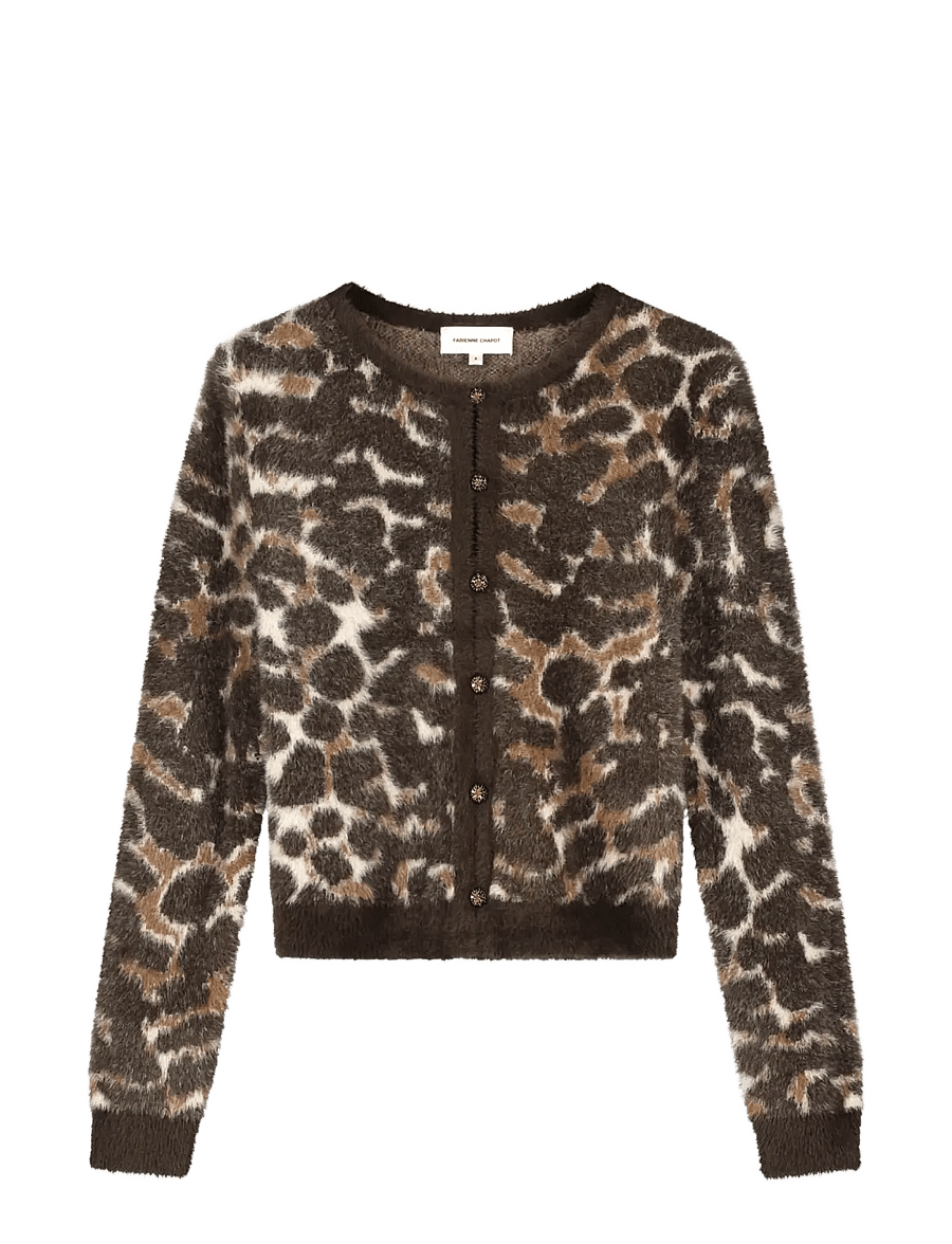 Fabienne Chapot - Henry Leopard Cardigan - strickjacken - toffee/camel club - 1