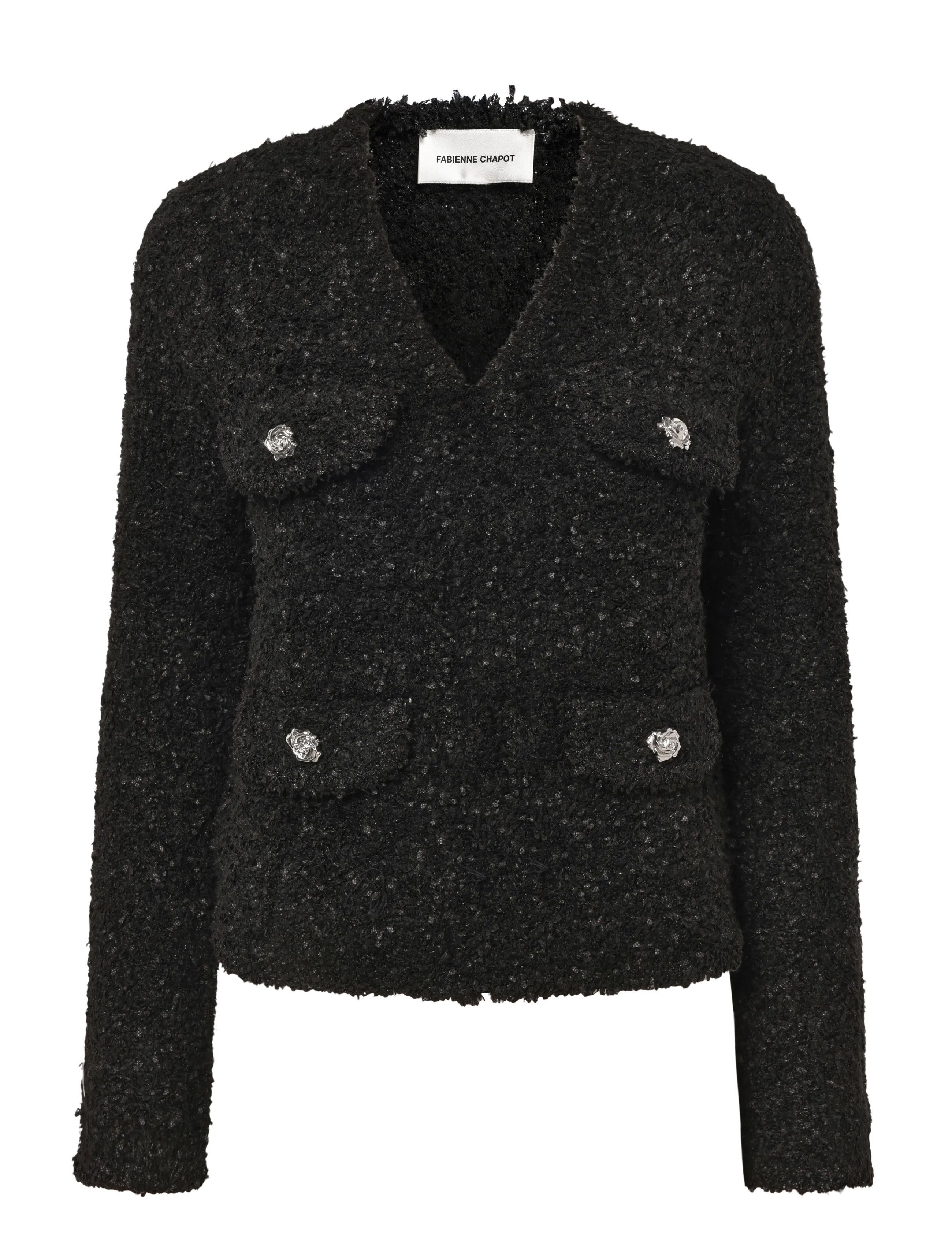 Fabienne Chapot Envelope Cardigan - Riided - BLACK / black