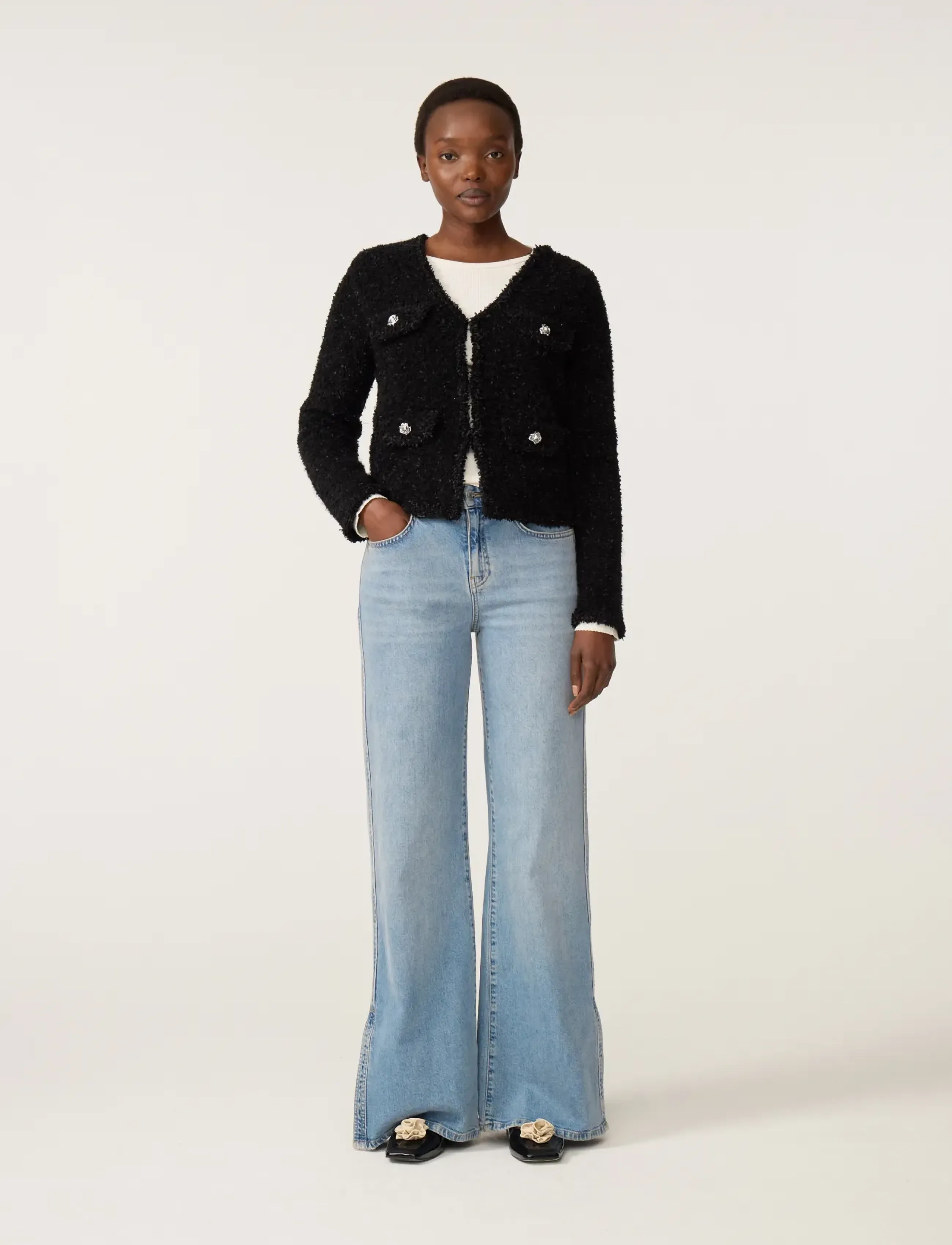 Fabienne Chapot - Envelope Cardigan - koftor - black - 0
