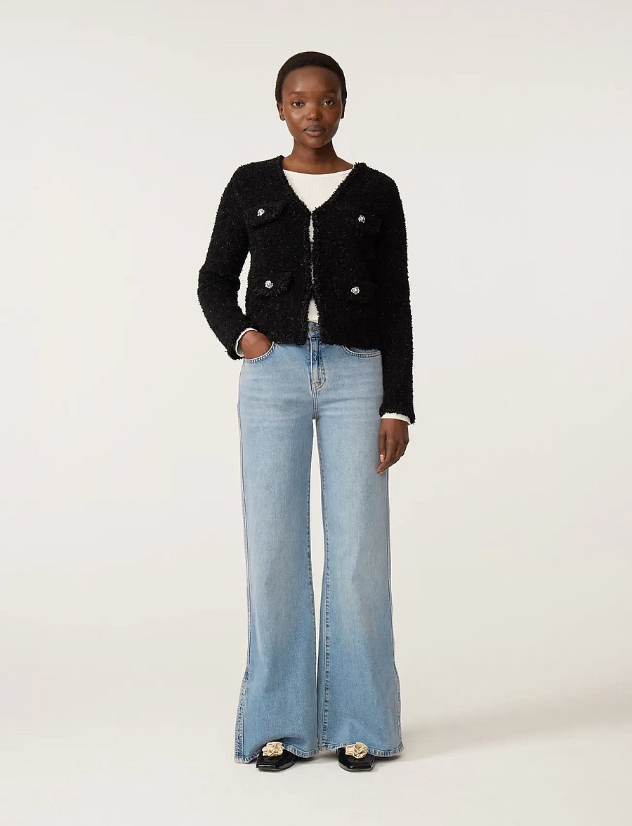 Fabienne Chapot - Envelope Cardigan - koftor - black - 0